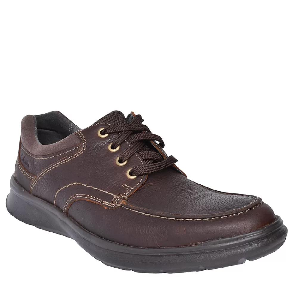 Mens CLARKS Cotrell Edge Leather Mens Shoes In Brown