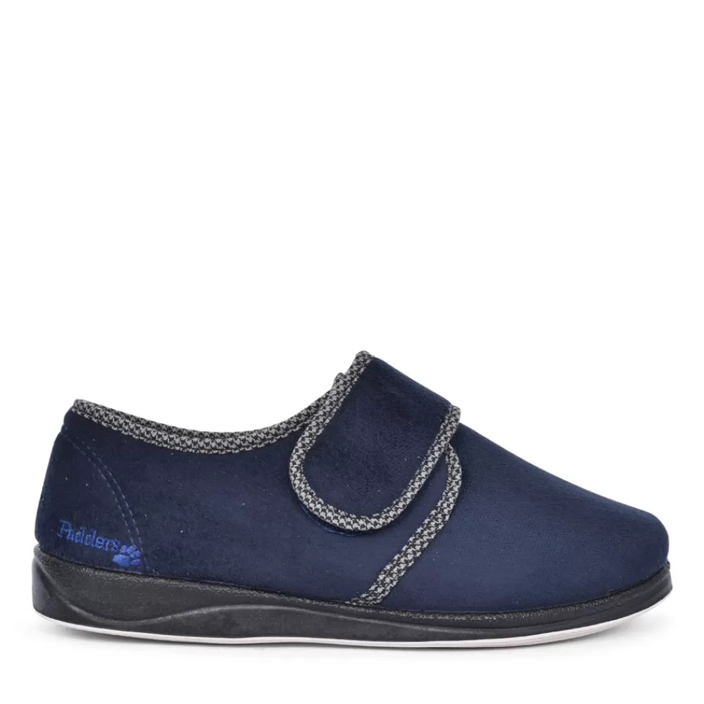 Mens PADDERS Harry Velcro Slipper For Men In Navy