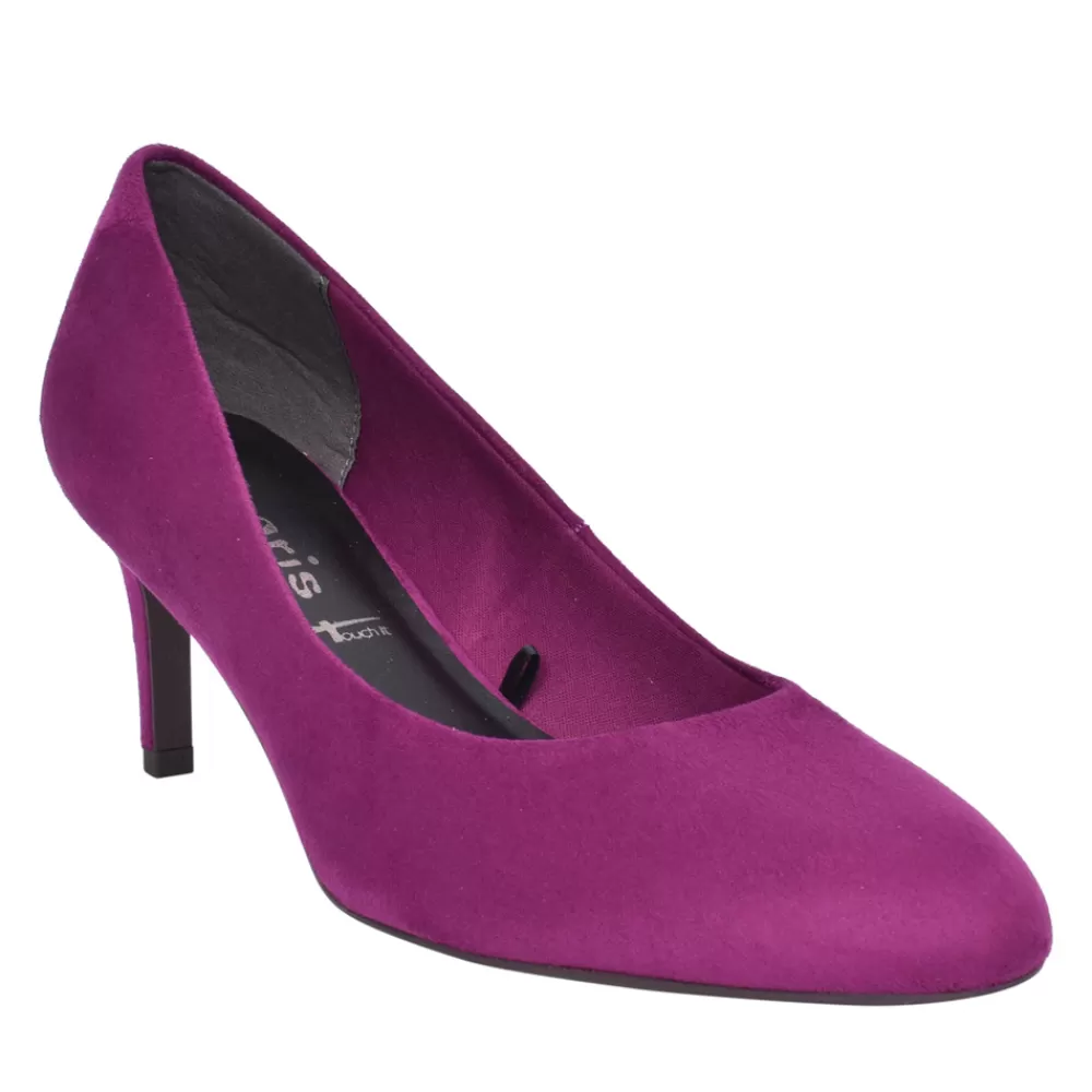 Ladies TAMARIS Ladies 1-22416 High Heel Court Shoe In Dark Pink