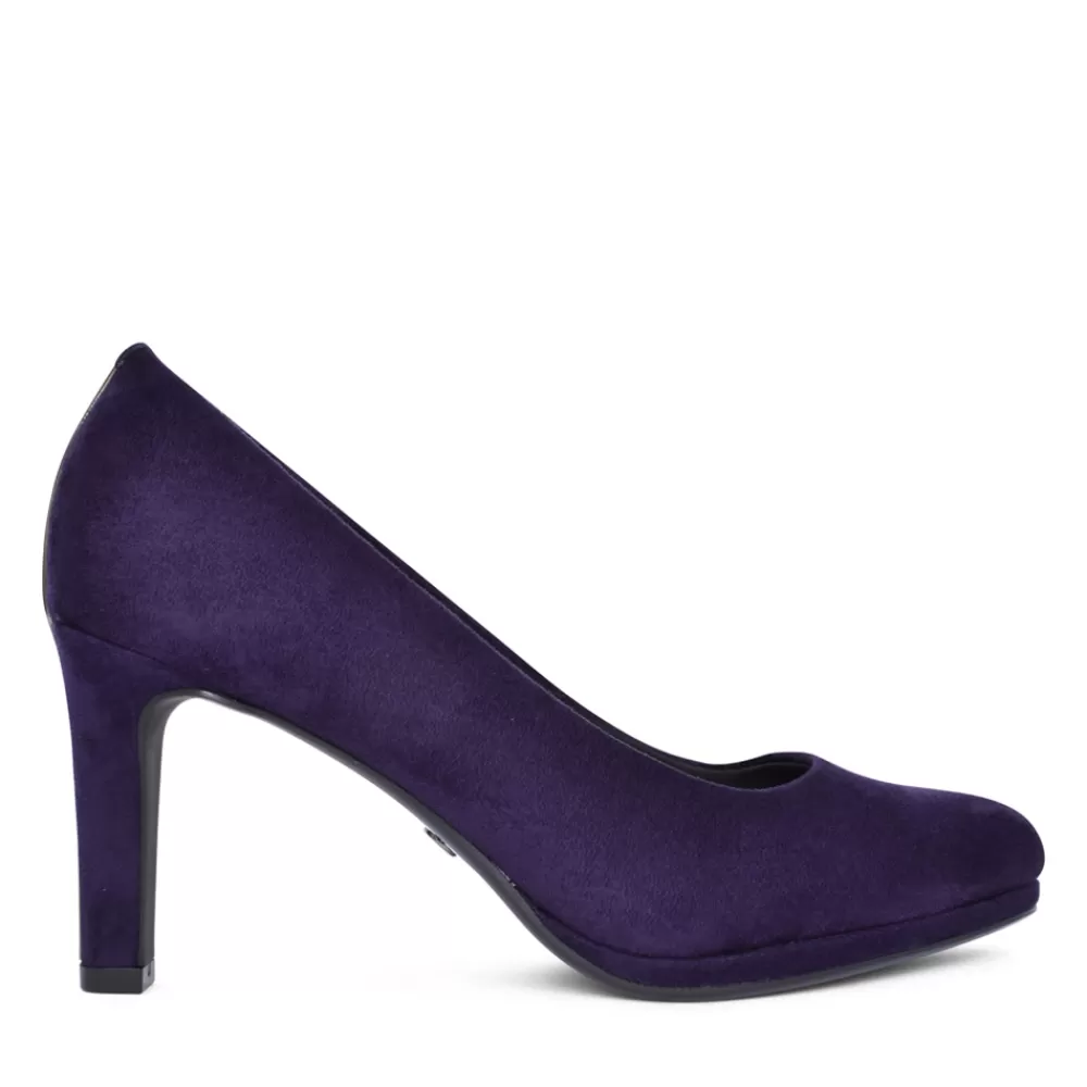 Ladies TAMARIS Ladies 1-22438 High Heel Court Shoe In Purple
