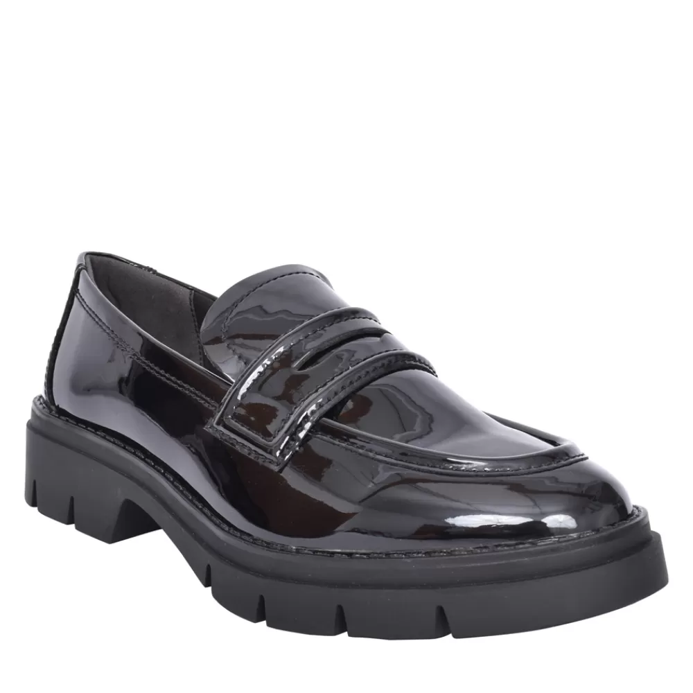 Ladies TAMARIS Ladies 1-24313 Slip On Shoe In Black Patent