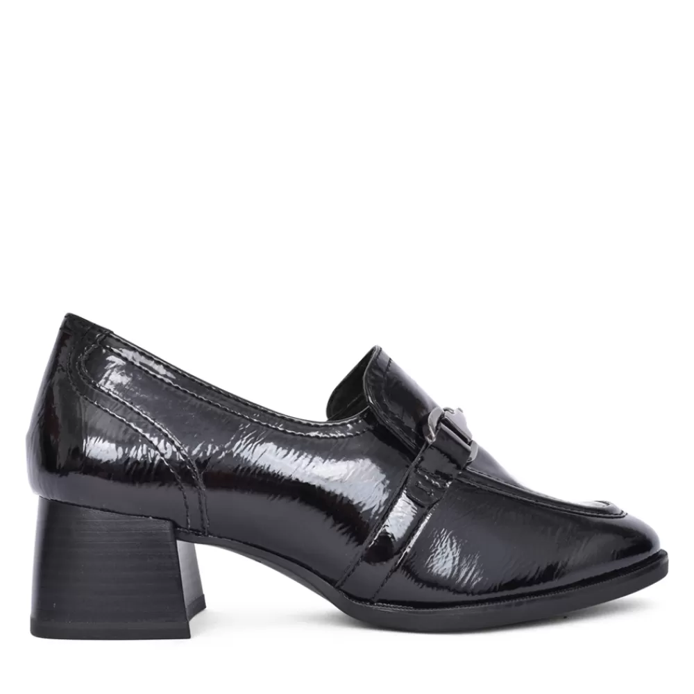 Ladies TAMARIS Ladies 1-24434 Block Heel Shoe In Black