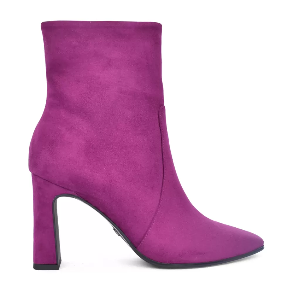 Ladies TAMARIS Ladies 1-25022 Medium Heel Calf Boot In Dark Pink
