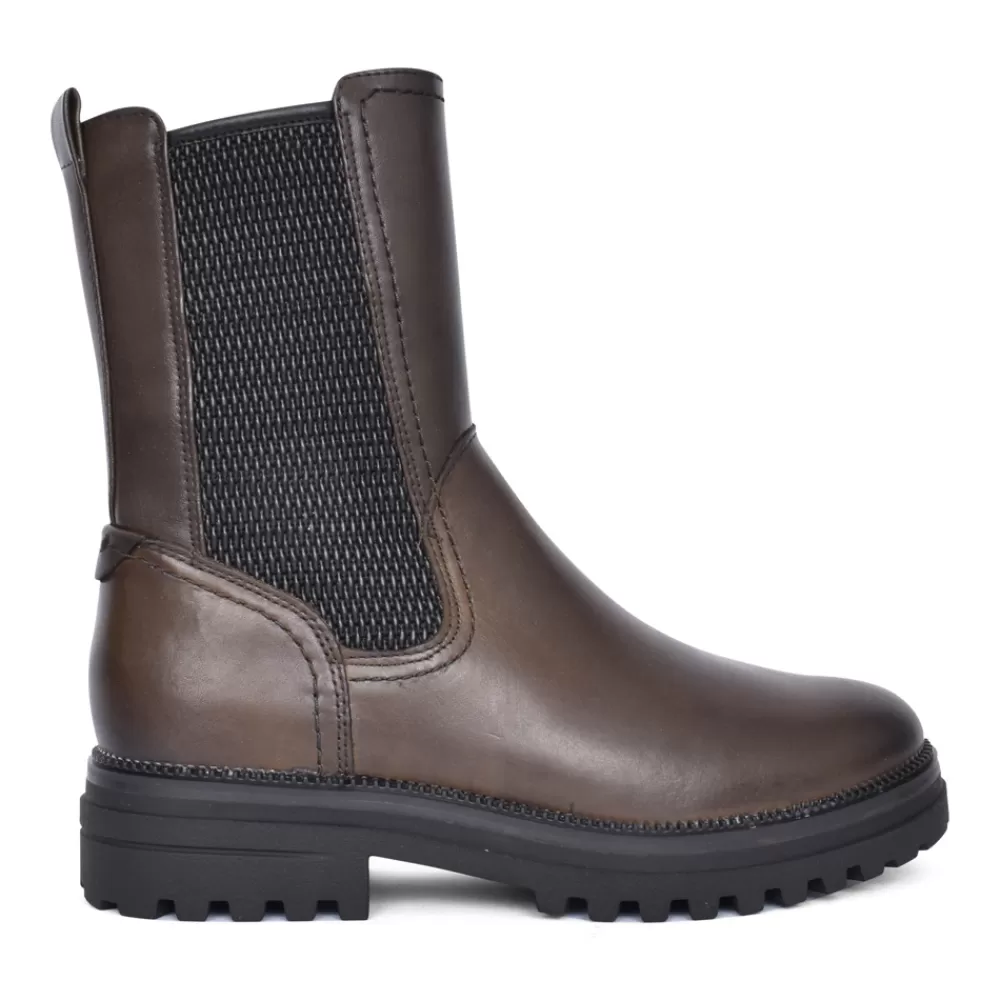 Ladies TAMARIS Ladies 1-25439 Slip-On Calf Boot In Olive
