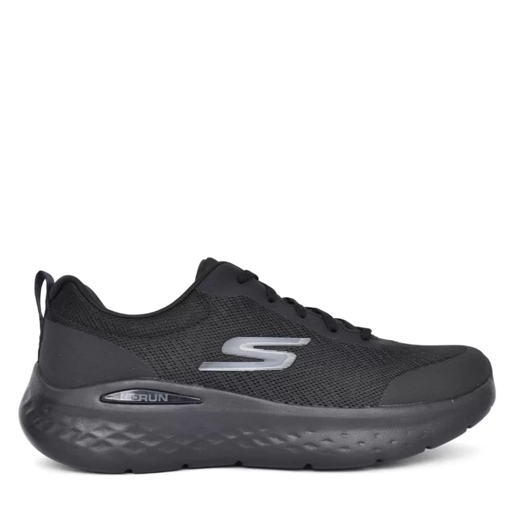 Ladies SKECHERS Ladies 129425 Go Run Lite Laced Trainer In Black