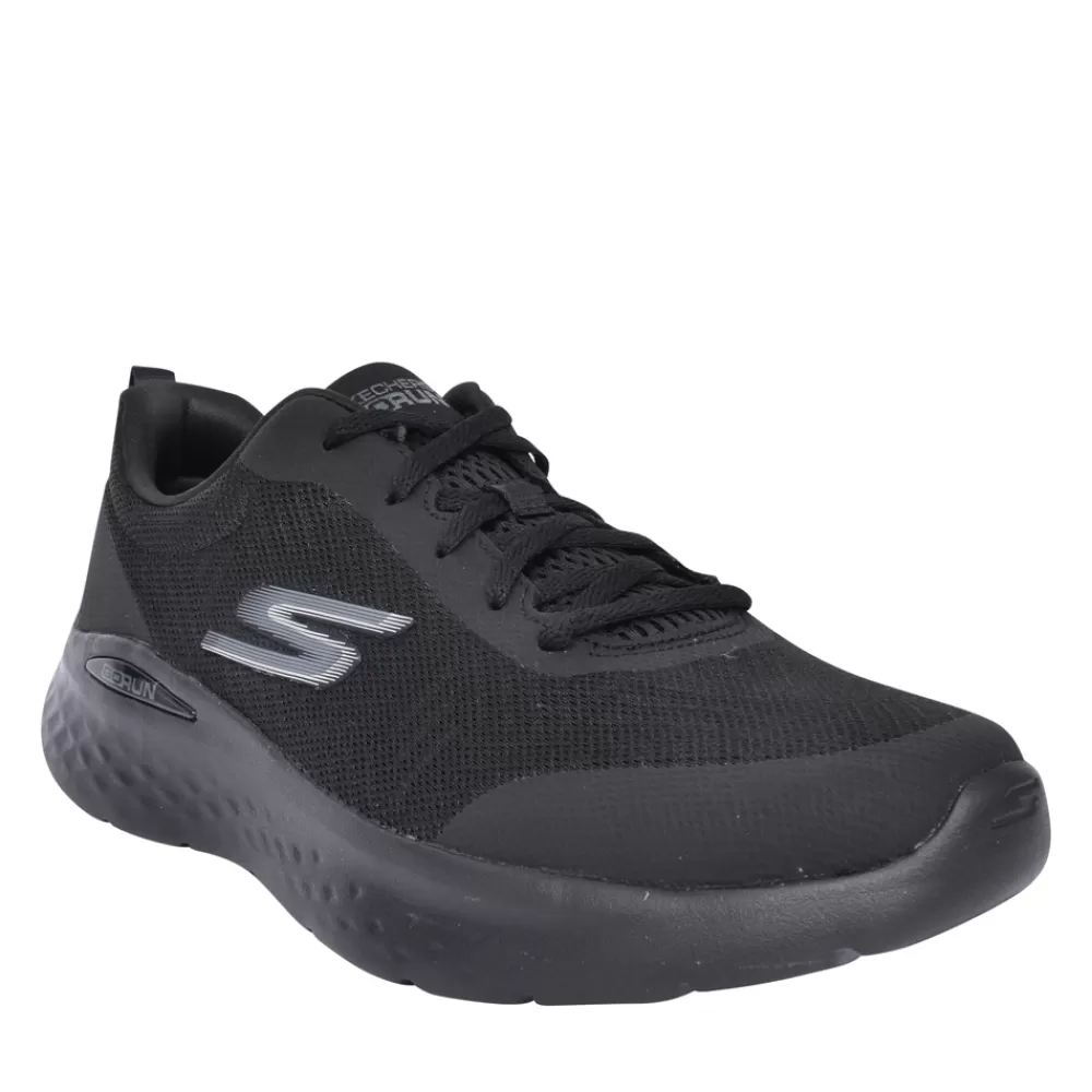 Ladies SKECHERS Ladies 129425 Go Run Lite Laced Trainer In Black