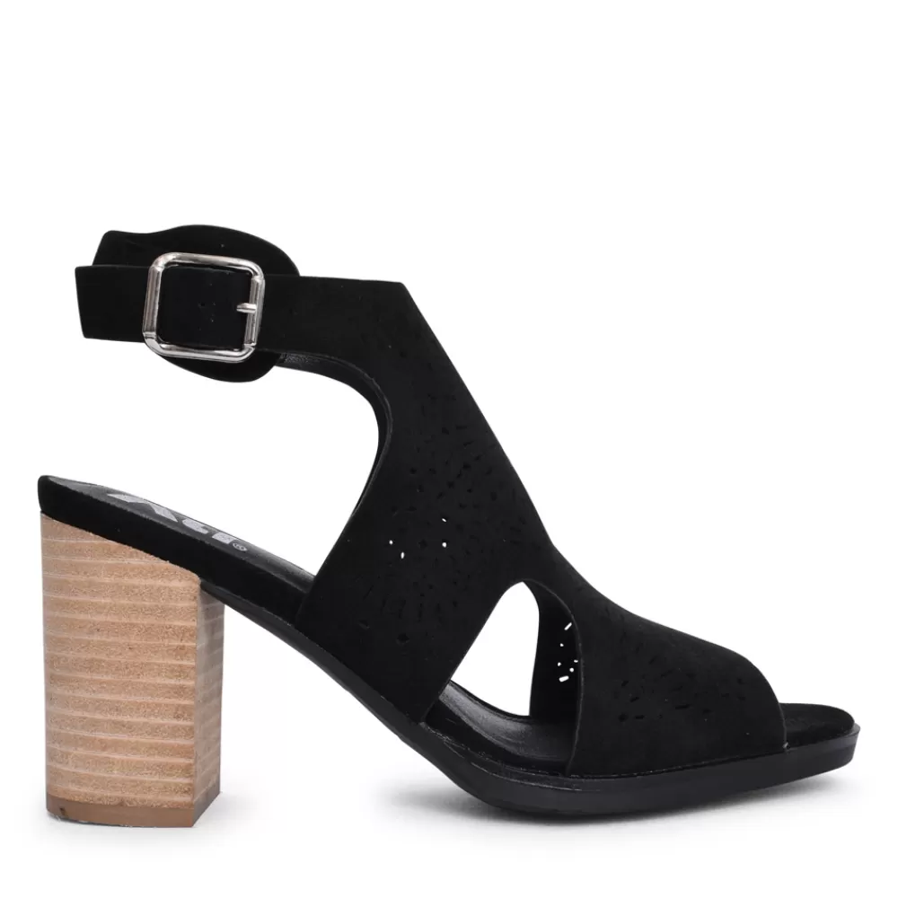 Ladies XTI Ladies 141098 Block Heeled Sandal In Black