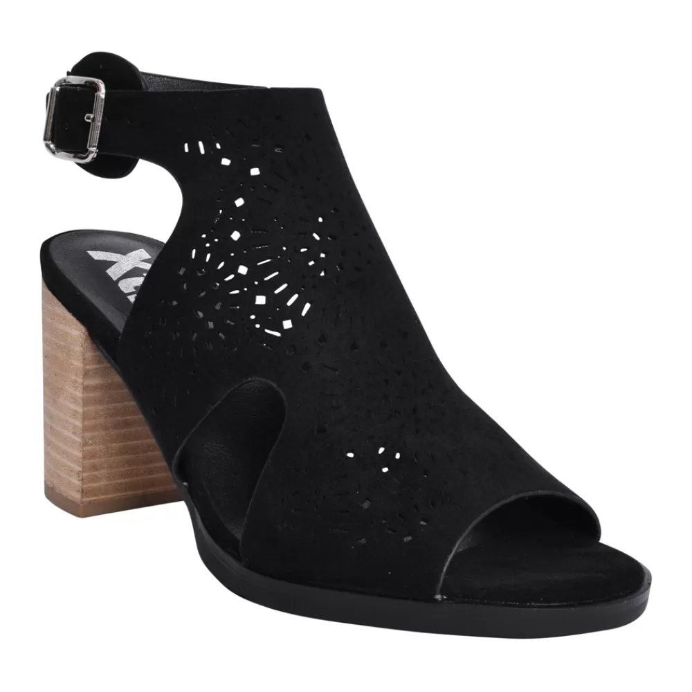 Ladies XTI Ladies 141098 Block Heeled Sandal In Black