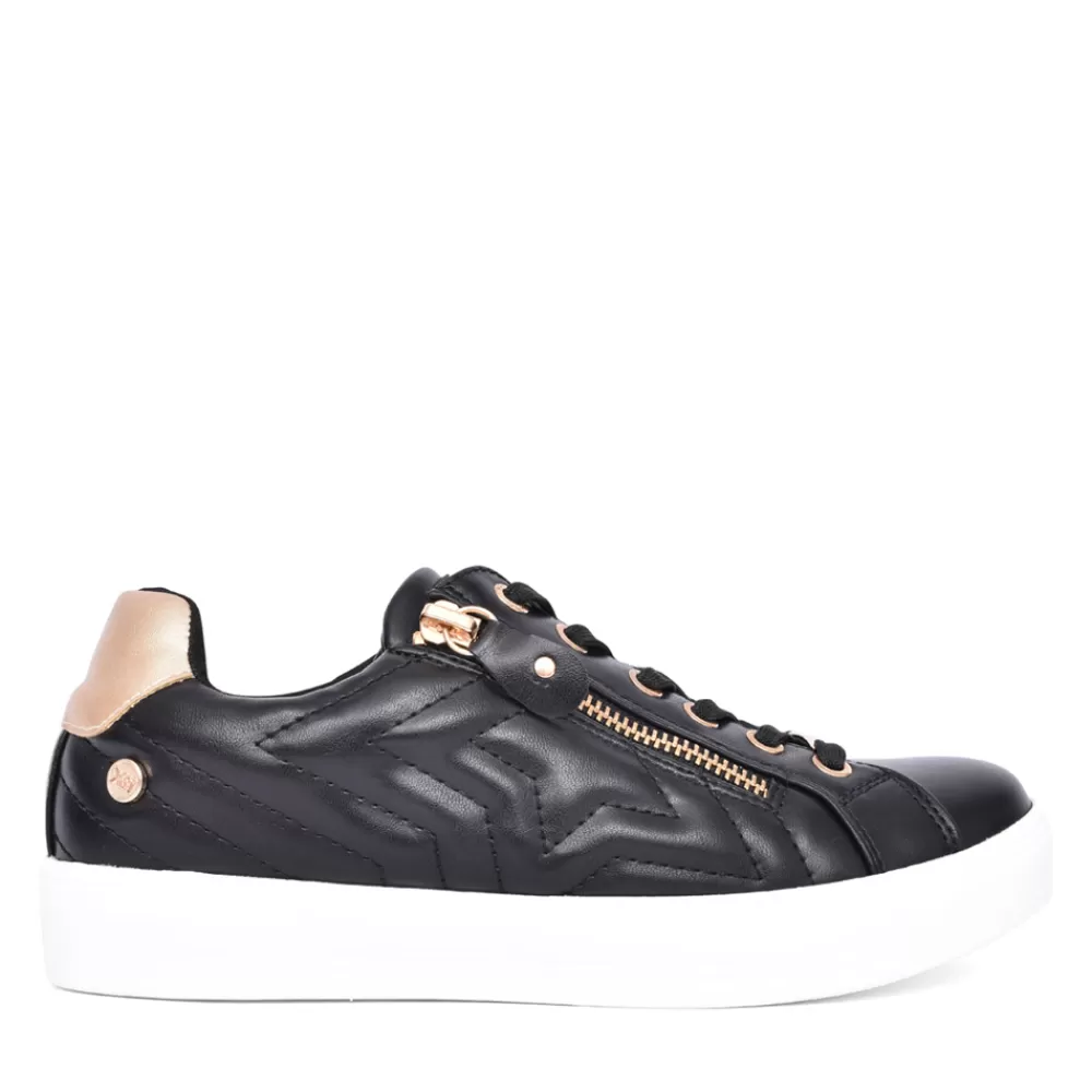 Ladies XTI Ladies 141579 Laced Trainer In Black