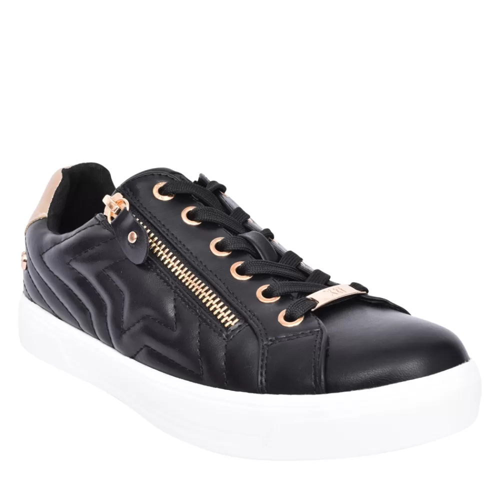 Ladies XTI Ladies 141579 Laced Trainer In Black