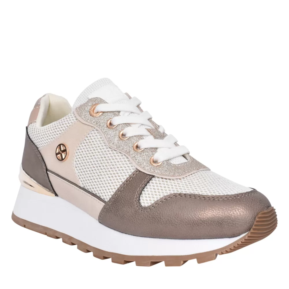 Ladies XTI Ladies 141778 Wedge Trainer In Beige