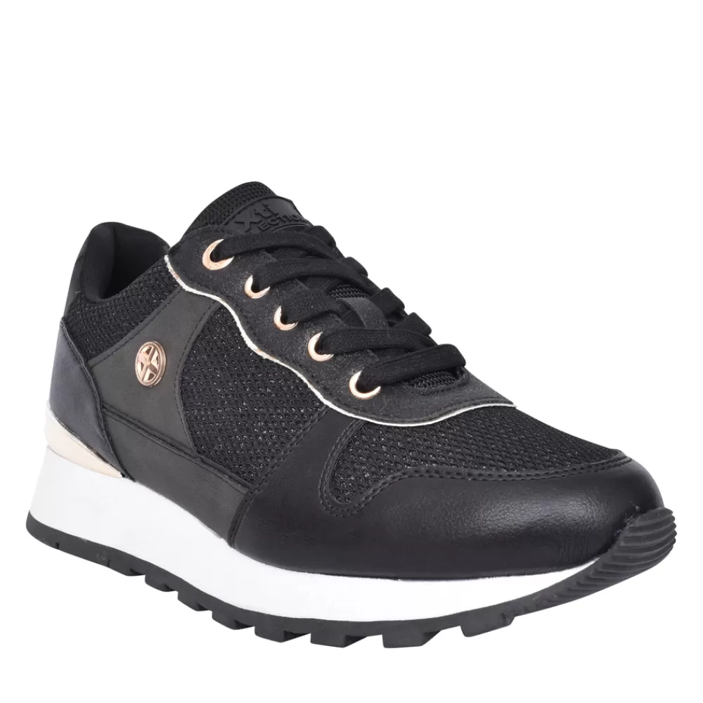 Ladies XTI Ladies 141778 Wedge Trainer In Black