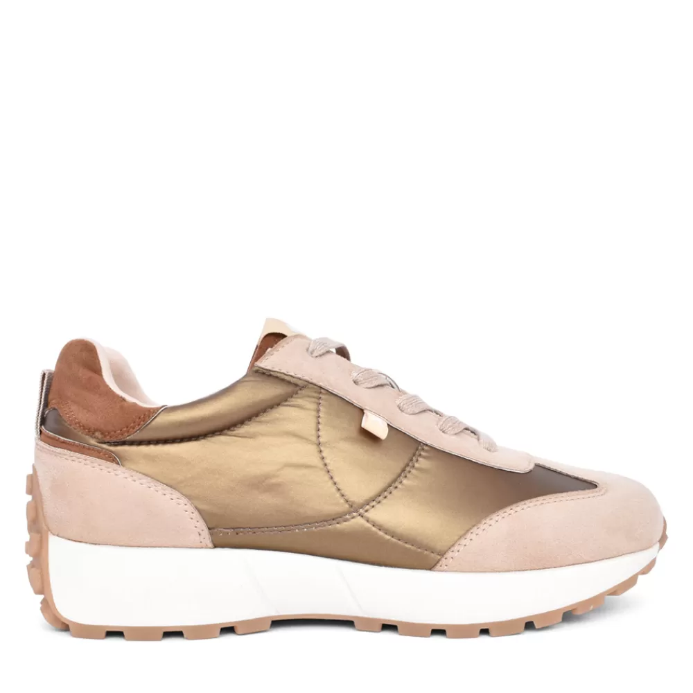 Ladies XTI Ladies 142008 Laced Trainer In Platino