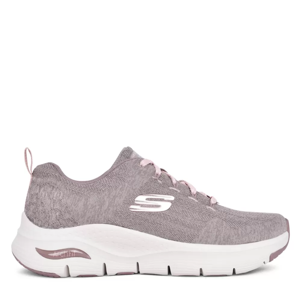 Ladies SKECHERS Ladies 149414 Trainer In Taupe