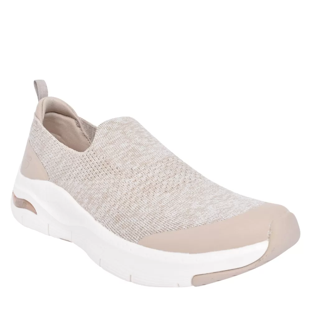 Ladies SKECHERS Ladies 149563 Quick Start Slip-On Trainer In Taupe
