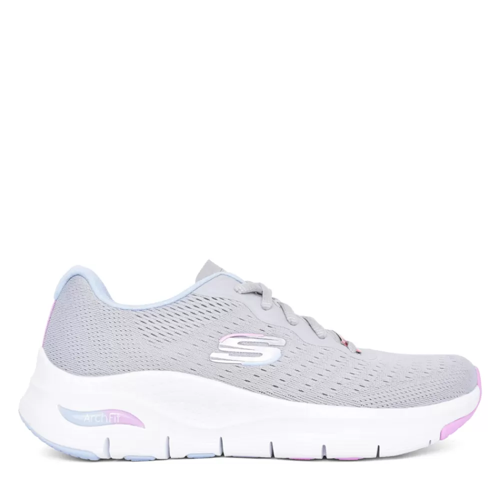 Ladies SKECHERS Ladies 149722 Infinity Cool Laced Trainer In Grey