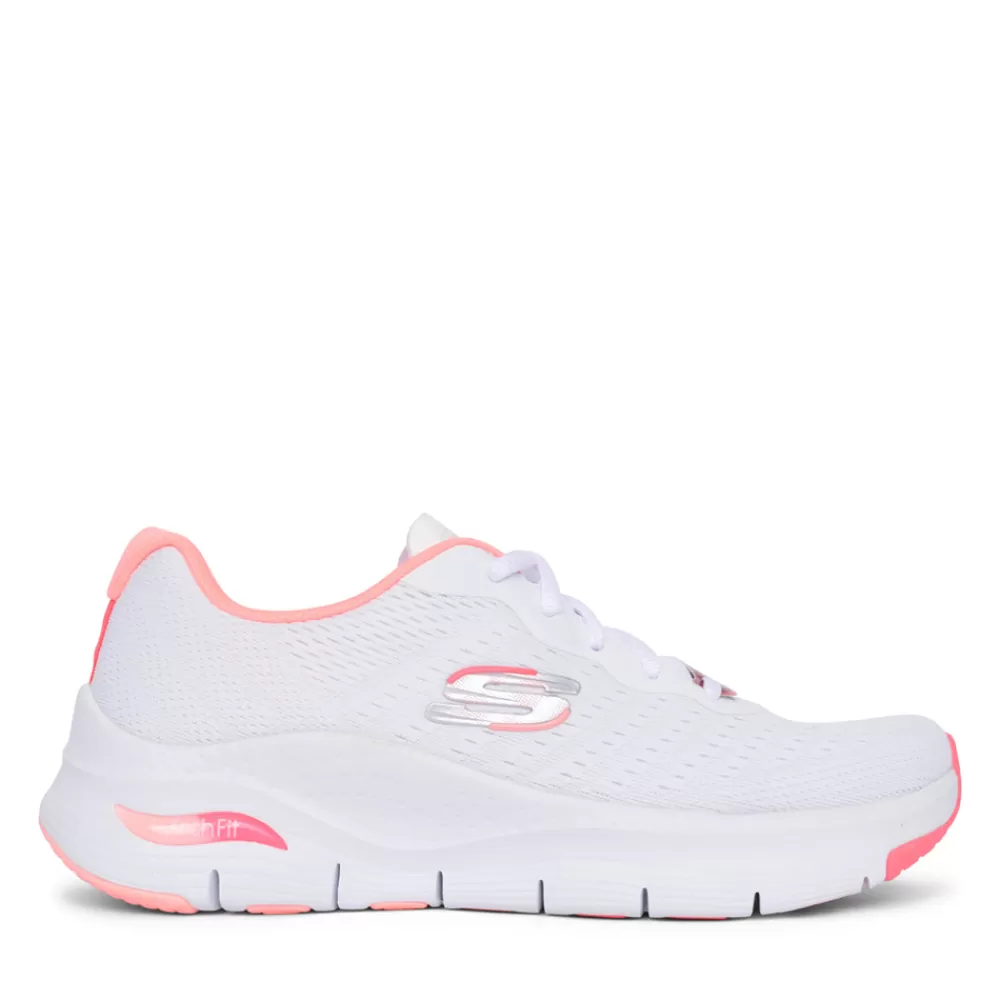 Ladies SKECHERS Ladies 149722 Infinity Cool Laced Trainer In White