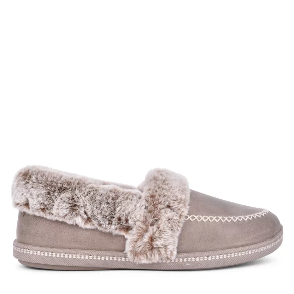 Ladies SKECHERS Ladies 167622 Cozy Campfire Full Slipper In Taupe