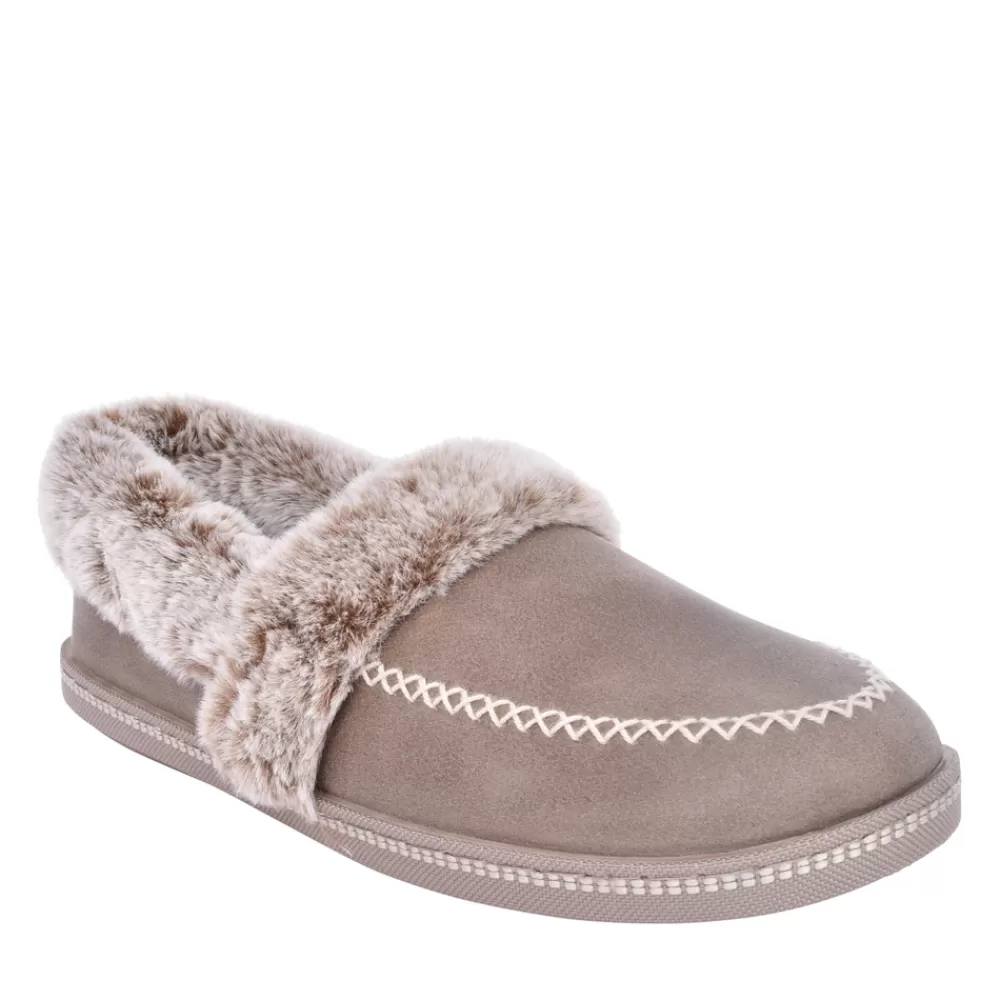 Ladies SKECHERS Ladies 167622 Cozy Campfire Full Slipper In Taupe
