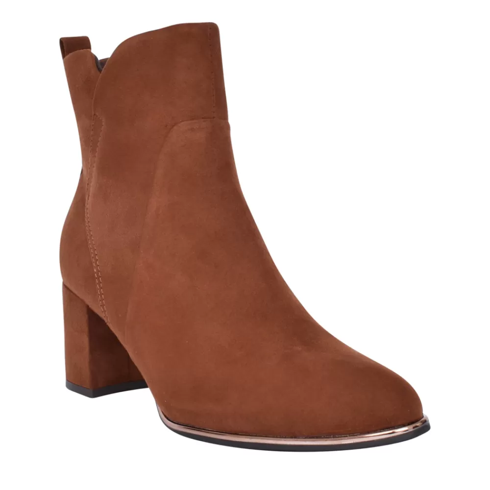 Ladies MARCO TOZZI Ladies 2-25095 Slip-On Ankle Boot In Brown