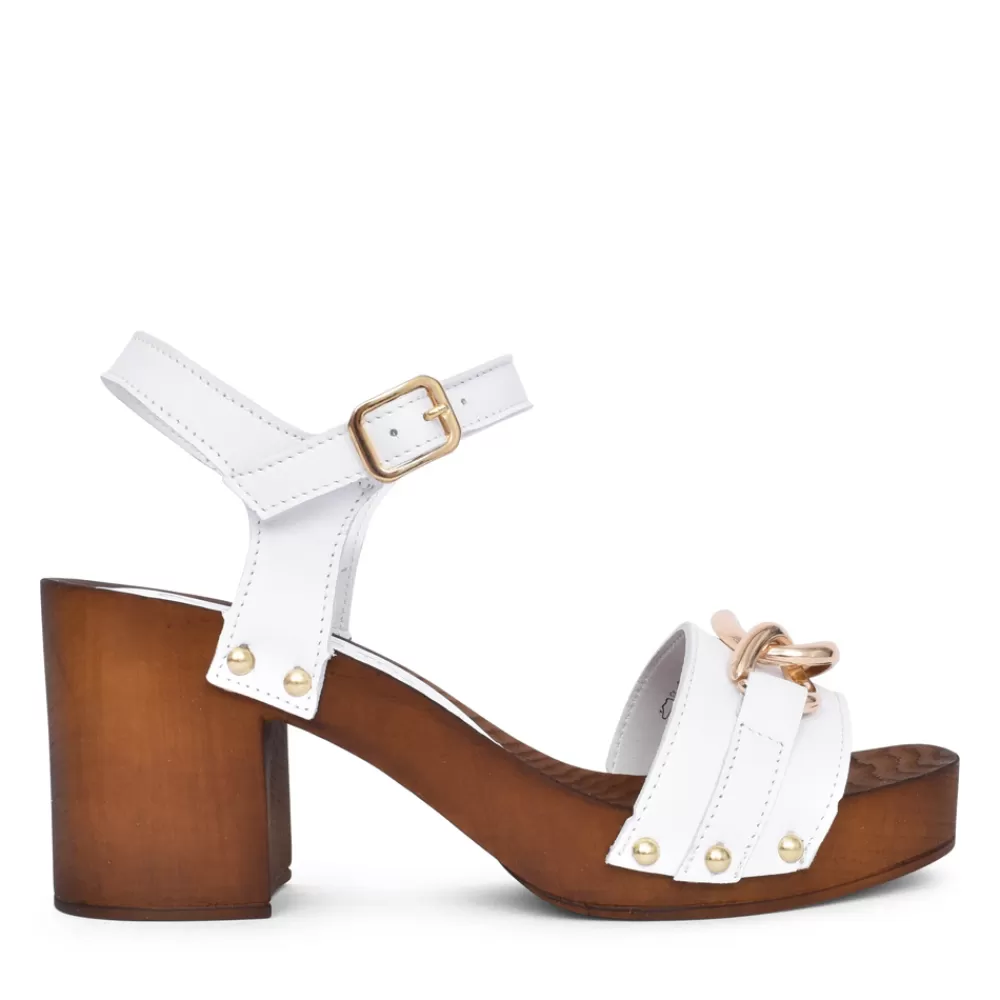 Ladies MARCO TOZZI Ladies 2-28362 Block Heel Sandal In White