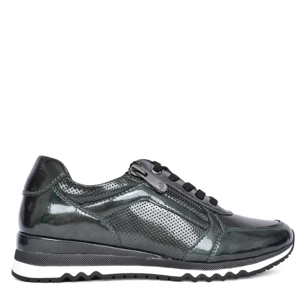 Ladies MARCO TOZZI Ladies 2-3782 Laced Trainer In Green