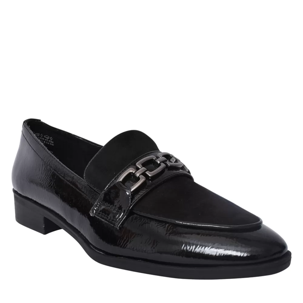 Ladies MARCO TOZZI Ladies 25470 Slip-On Shoe In Black Patent