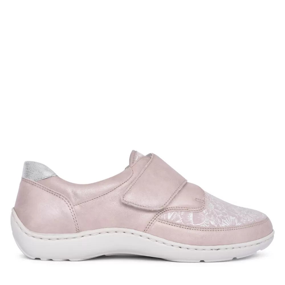 Ladies WALDLAUFER Ladies 496H31 Apricot Henni H-Fit Velcro Shoe In Apricot