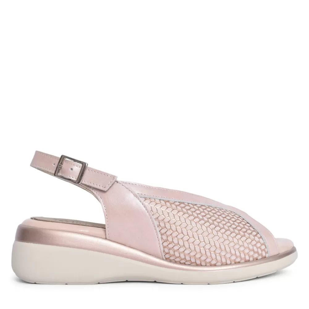 Ladies PITILLOS Ladies 5015 Peep Toe Sandal In Nude