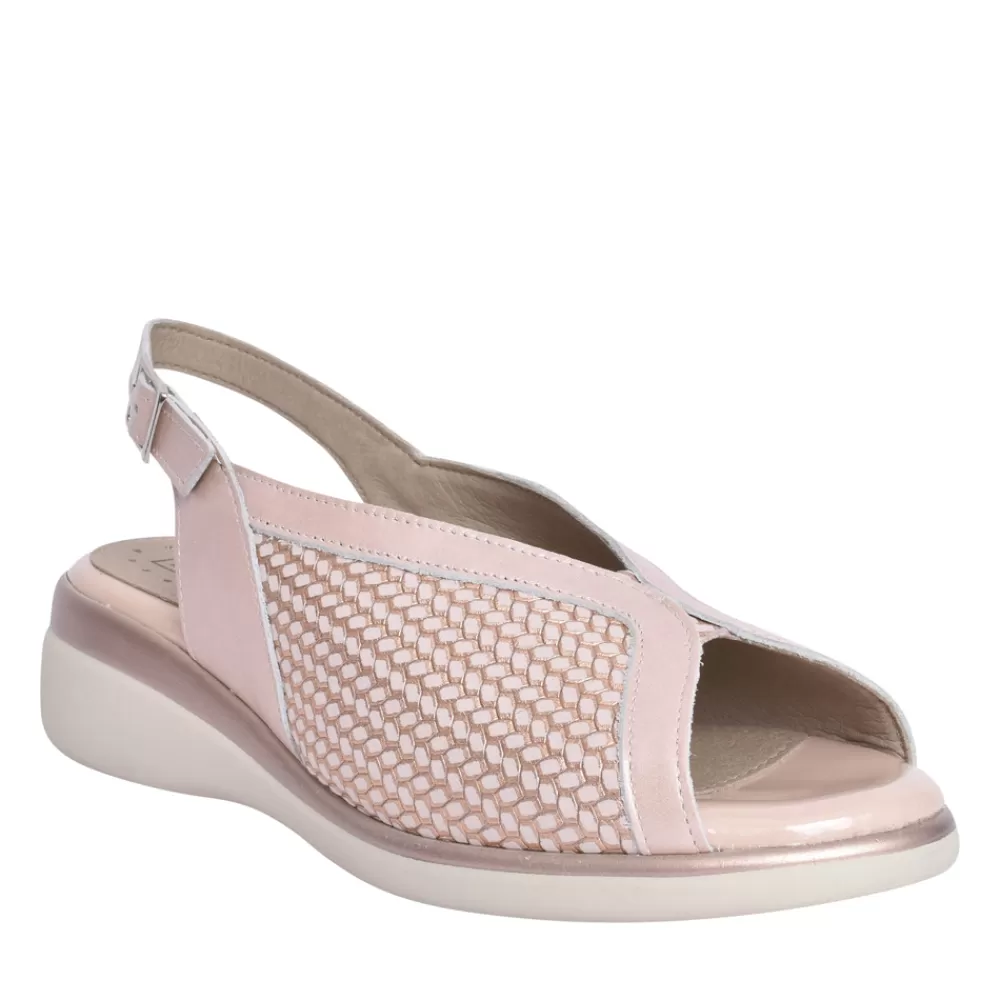 Ladies PITILLOS Ladies 5015 Peep Toe Sandal In Nude