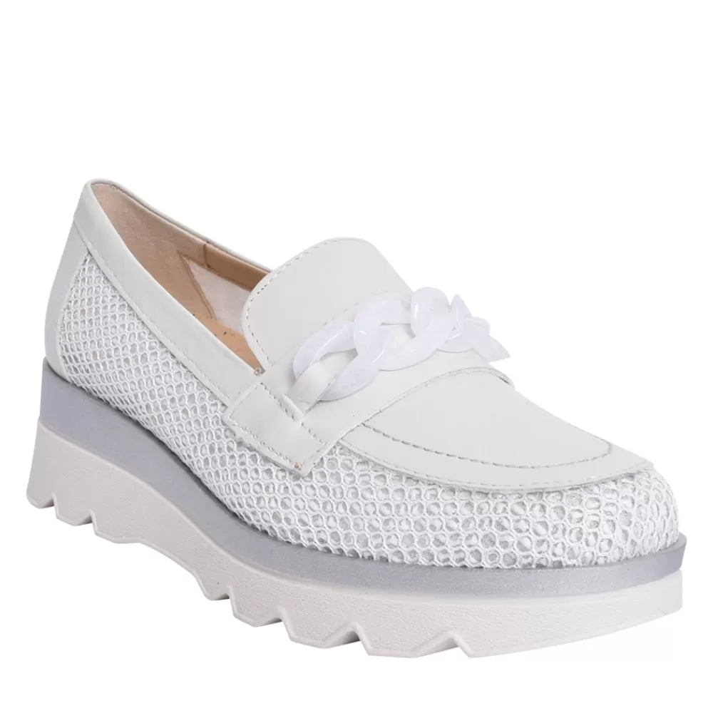 Ladies PITILLOS Ladies 5113 Slip-On Wedge Shoe In Off White