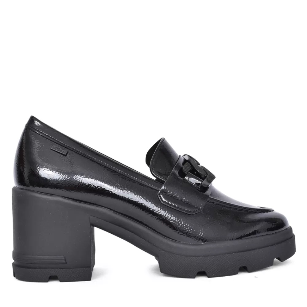 Ladies S.OLIVER Ladies 5-24401 Platform Slip-On Shoe In Black Patent