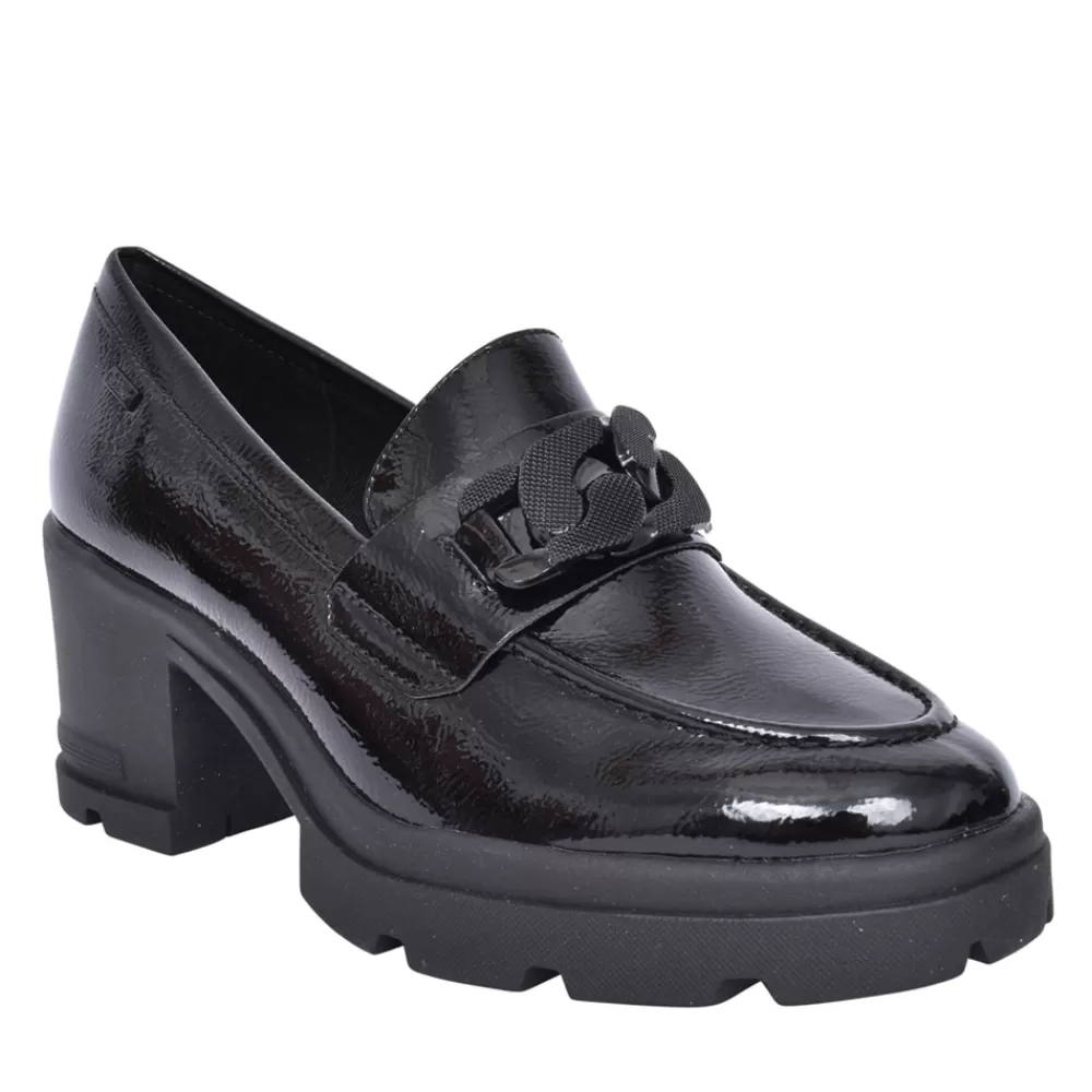 Ladies S.OLIVER Ladies 5-24401 Platform Slip-On Shoe In Black Patent