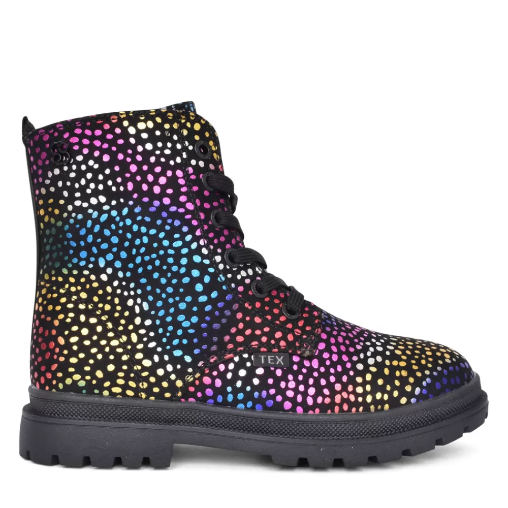 Ladies S.OLIVER Ladies 5-45202 Laced Ankle Boot In Black Multi