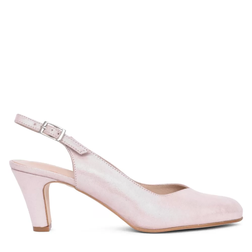Ladies ZANY Ladies 558 Low Heel Sling Back Shoe In Pink