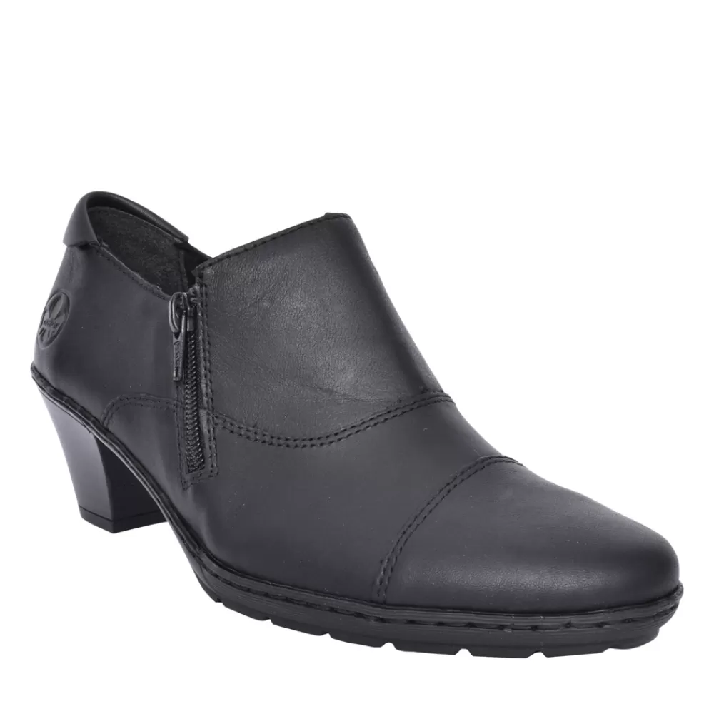Ladies RIEKER Ladies 57173 Low Heel Shoe In Black