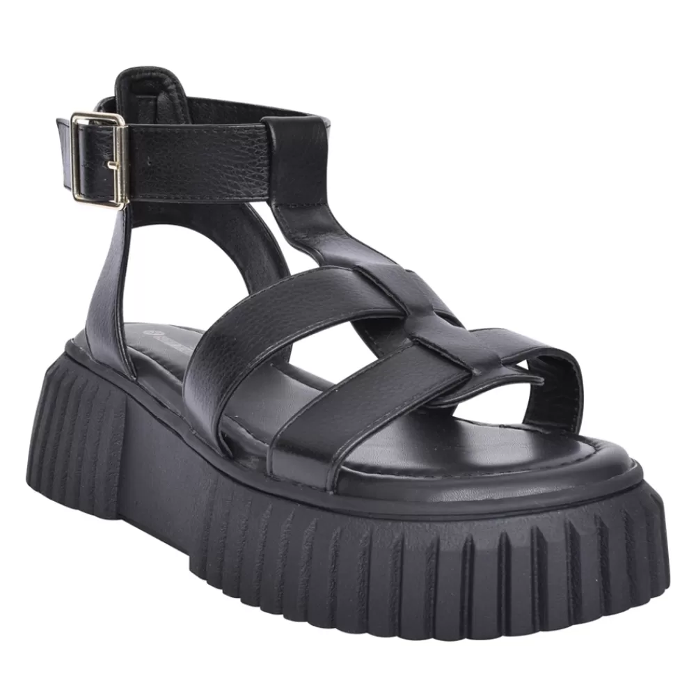 Ladies SPROX Ladies 585840 Wedge Sandal In Black