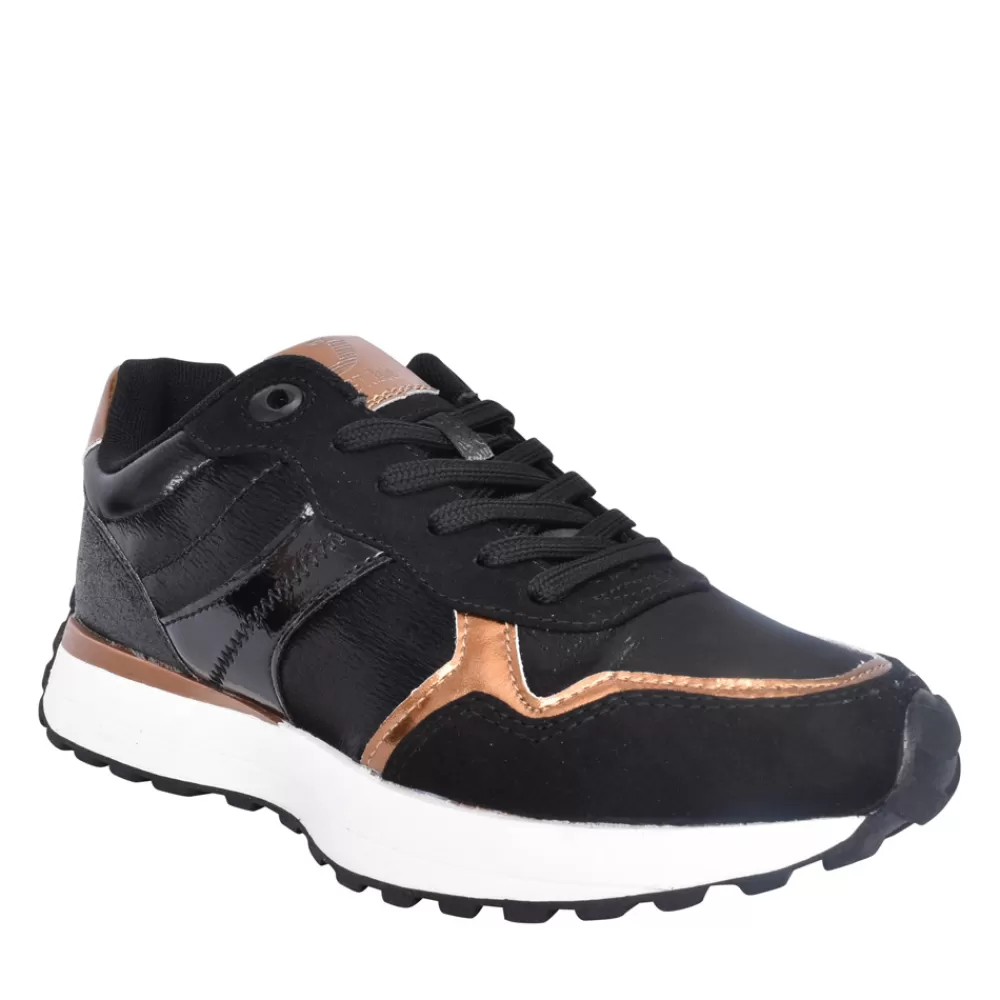 Ladies SPROX Ladies 594616 Laced Trainer In Black