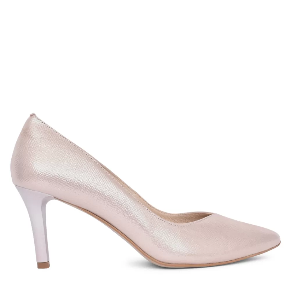 Ladies EMIS Ladies 6047 Medium Heel Court Shoe In Pink