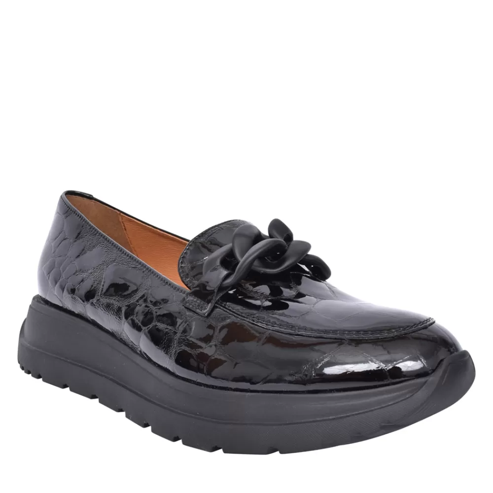 Ladies BIOECO Ladies 6350 Loafer In Black Patent