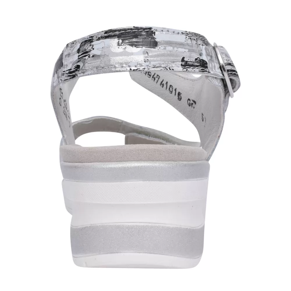 Ladies WALDLAUFER Ladies 702005 H-Claudia 702005 Sandal In Grey