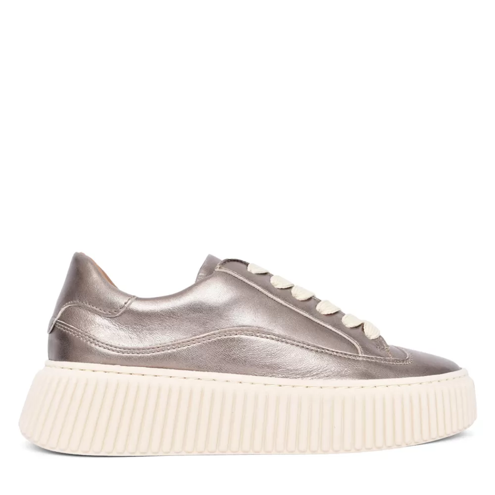 Ladies MELINE Ladies 8205 Laced Trainer In Bronze