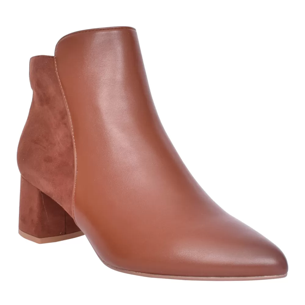 Ladies JANA Ladies 8-25375 Low Heel Ankle Boot In Tan