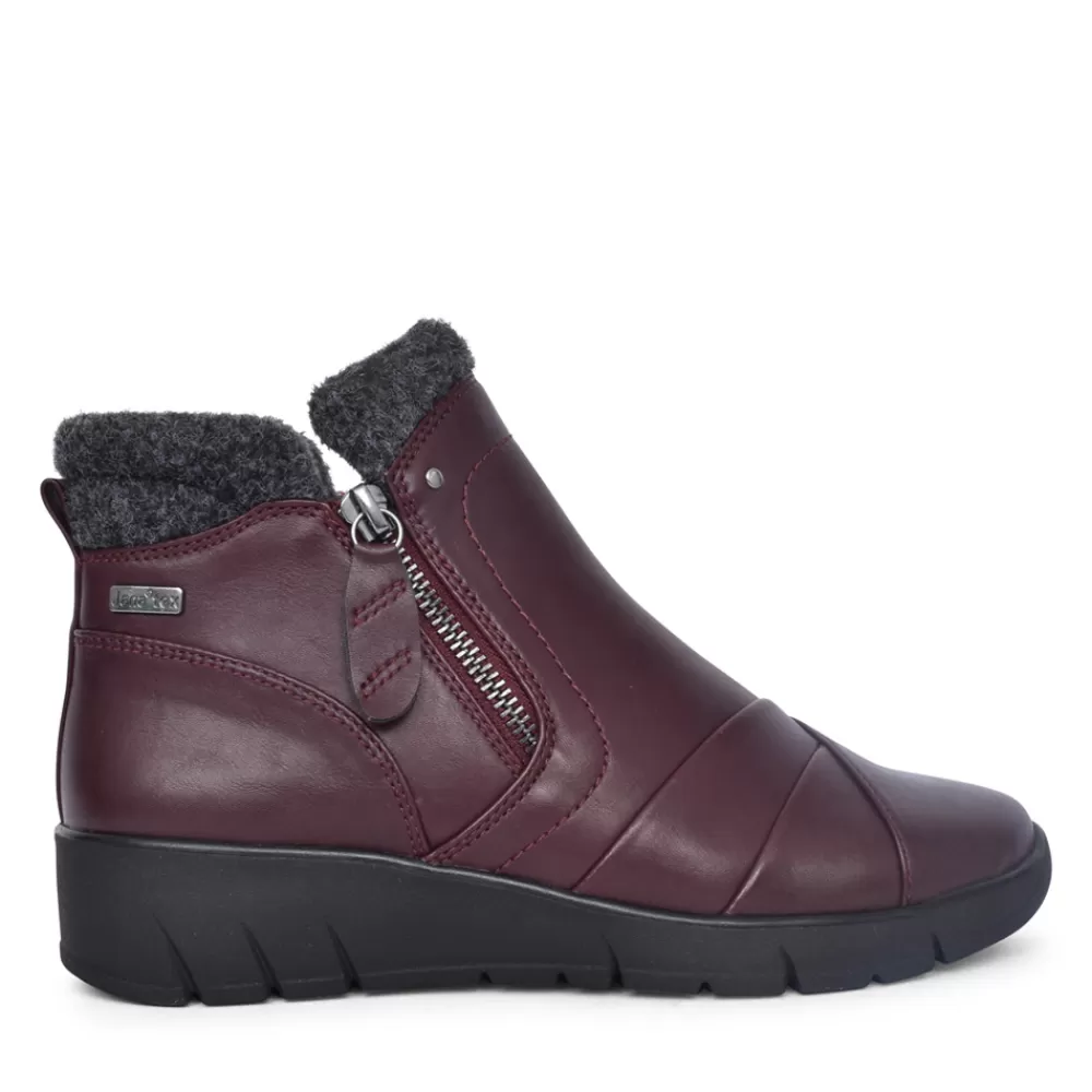 Ladies JANA Ladies 8-26461 Ankle Boot In Burgandy
