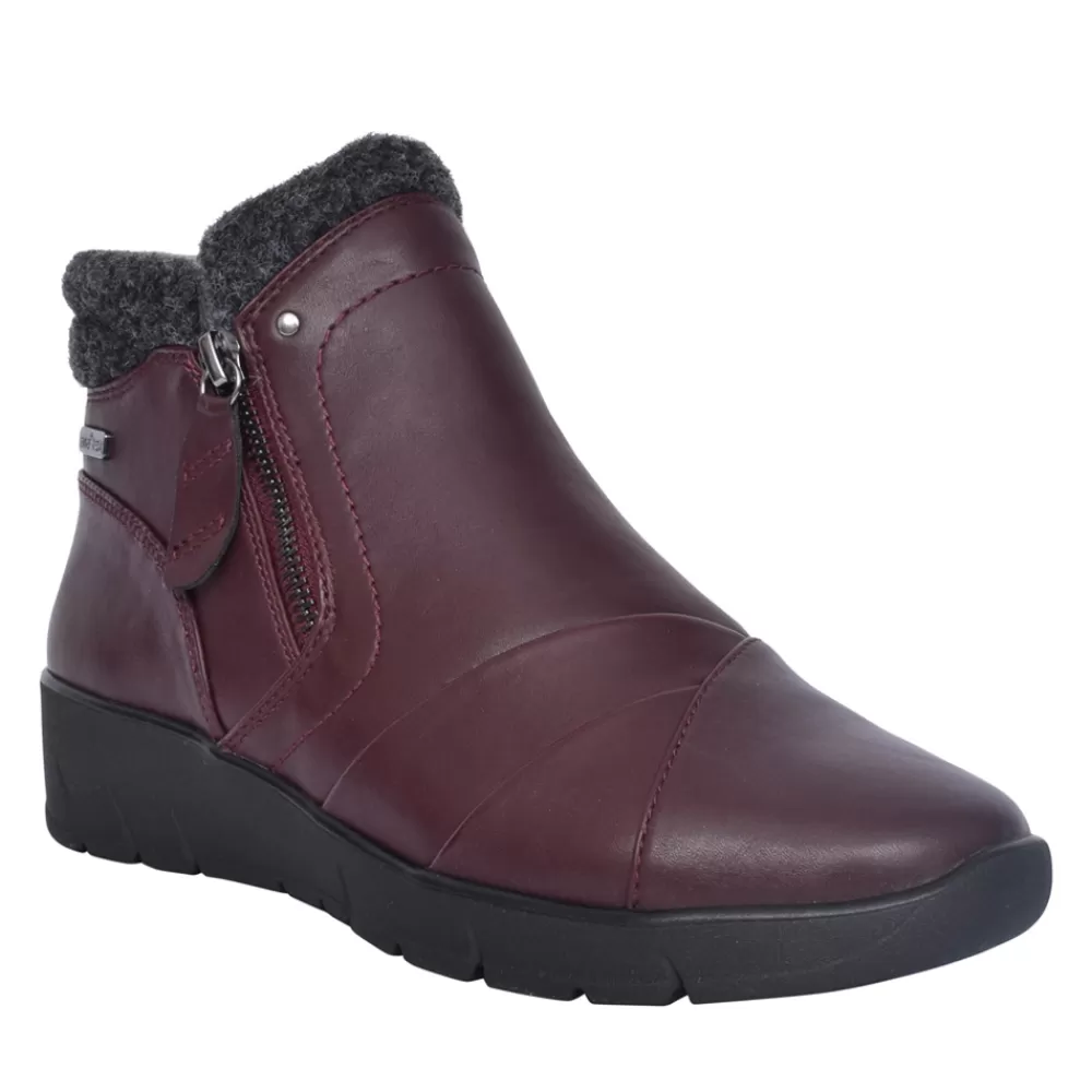 Ladies JANA Ladies 8-26461 Ankle Boot In Burgandy