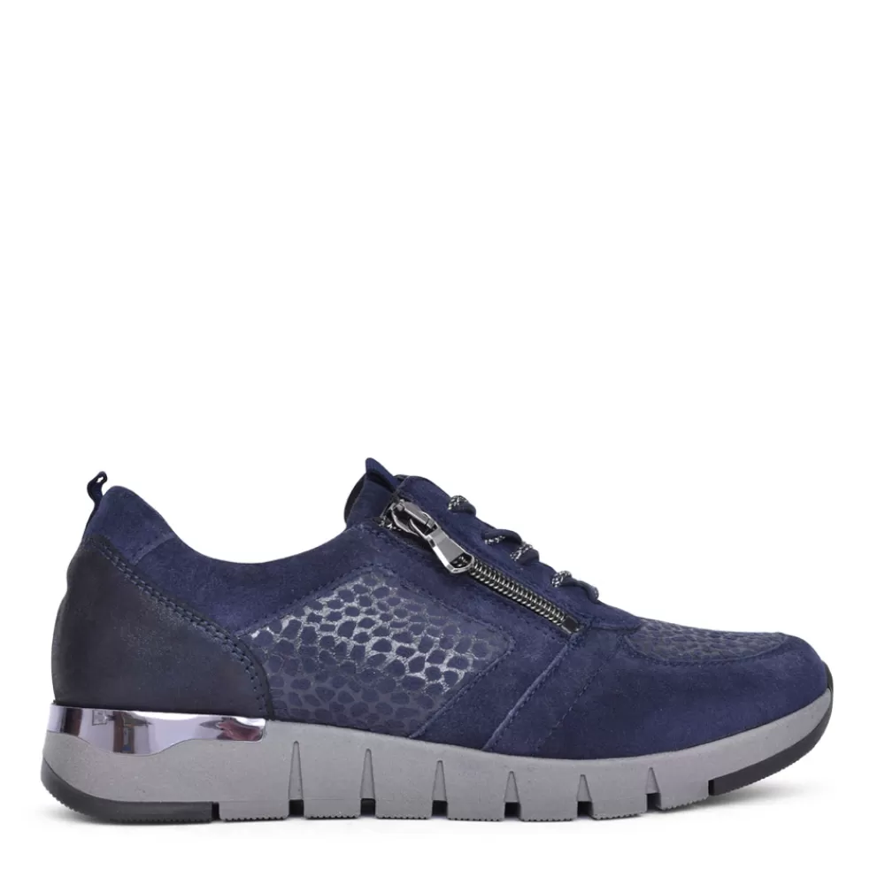 Ladies WALDLAUFER Ladies 908H03 H-Petra Trainer In Navy