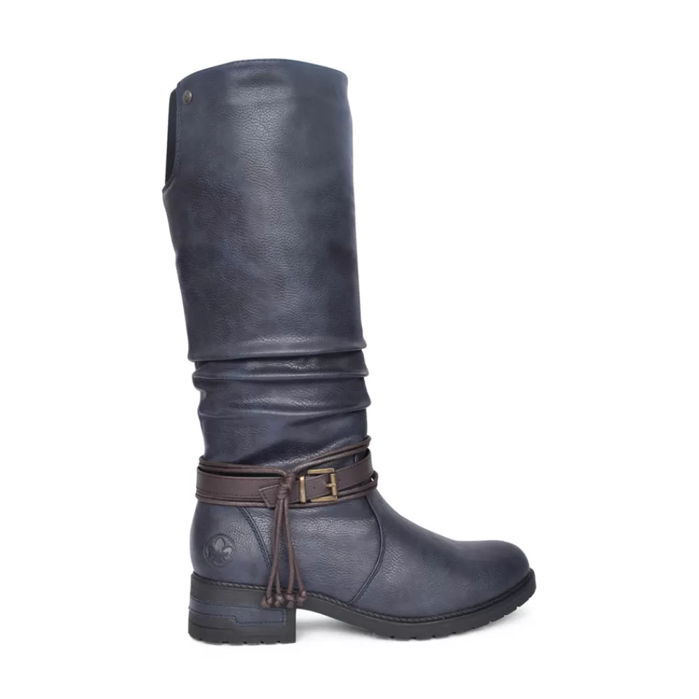 Ladies RIEKER Ladies 91694 Long Leg Boot In Navy