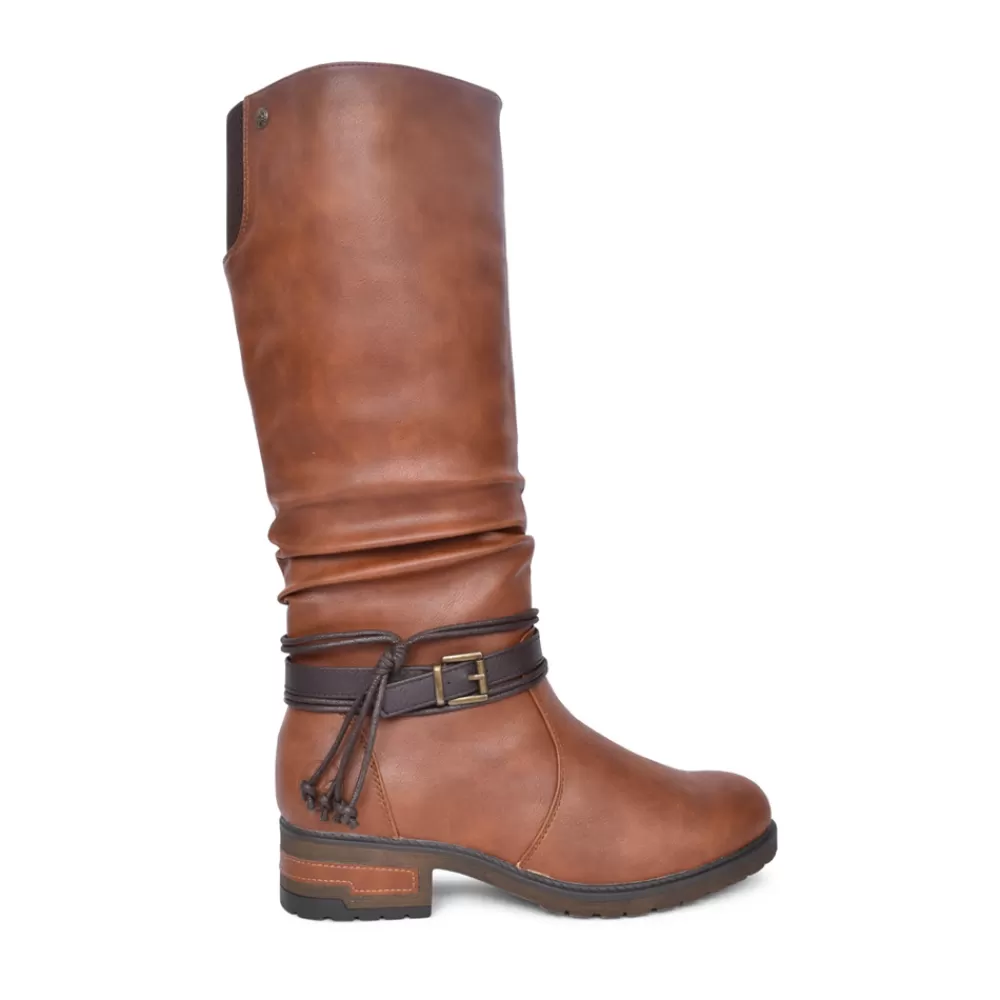 Ladies RIEKER Ladies 91694 Long Leg Boot In Tan