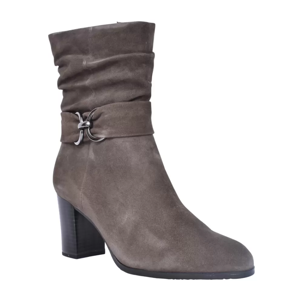 Ladies CAPRICE Ladies 9-25328 Medium Heel Calf Boot In Stone