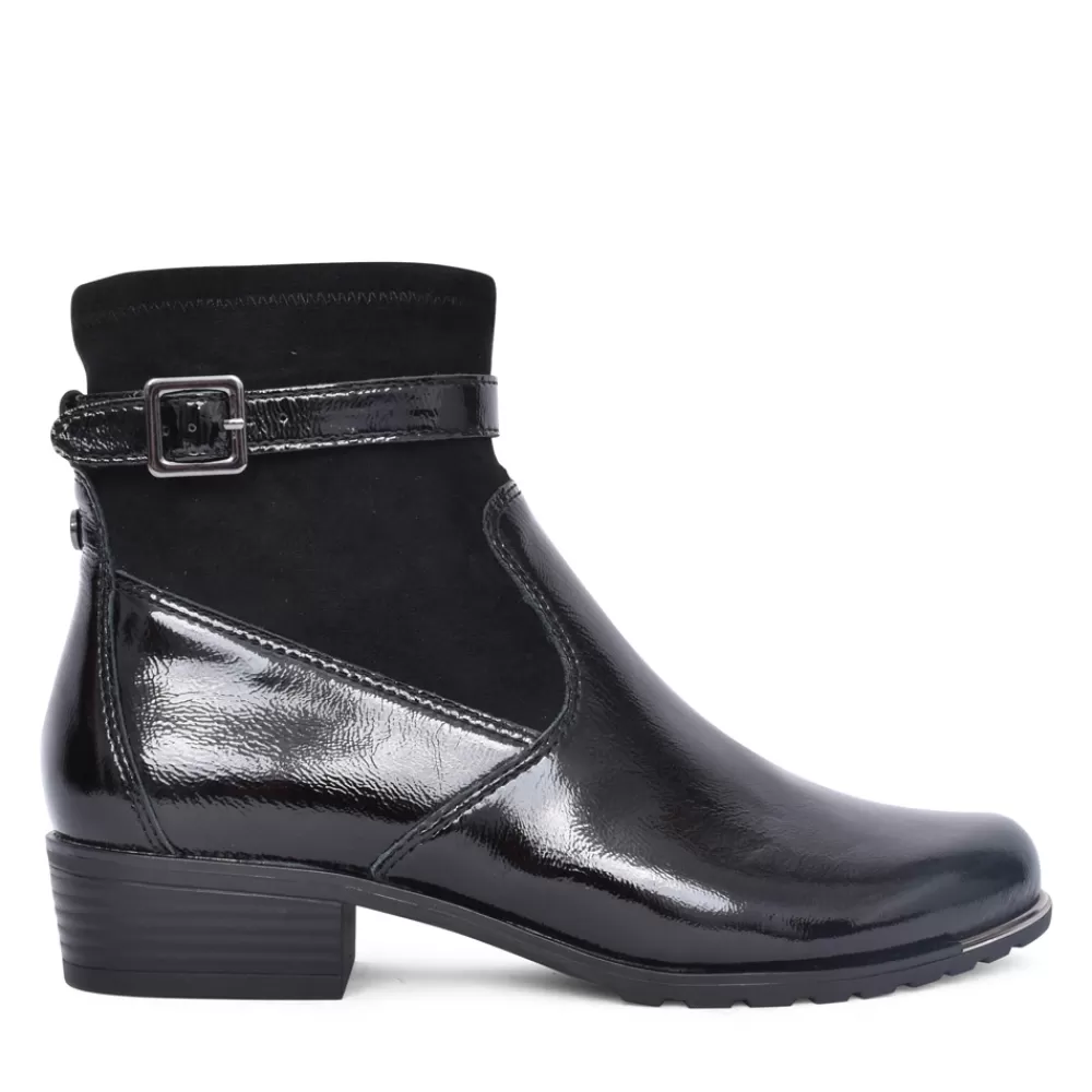 Ladies CAPRICE Ladies 9-25333 Low Heel Ankle Boot In Black